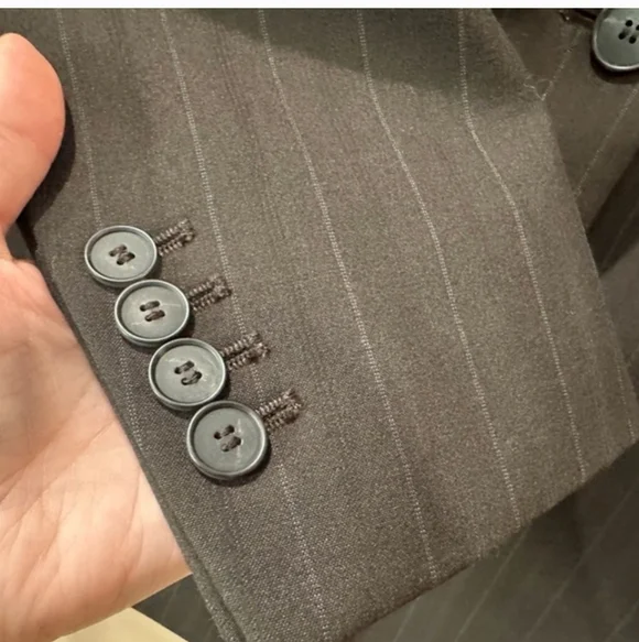 Zara ZW COLLECTION LIMITED EDITION PINSTRIPE BLAZER WITH SC - Picture 6 of 14